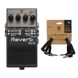 Boss RV-6 Digital Reverb And Delay + Patch Cables Best Choice