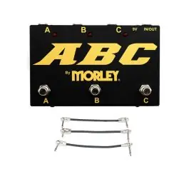 Limited Time Morley ABC-G Gold Series Selector Combiner + Gator Patch Cable 3 Pack