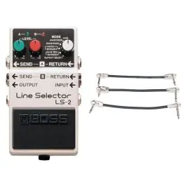 BOSS LS-2 Line Selector + Gator Patch Cable 3 Pack Authentic
