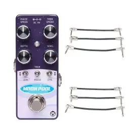 Pigtronix Moon Pool Tremvelope Phaser + 2x Gator Patch Cable 3 Pack Hot Picks