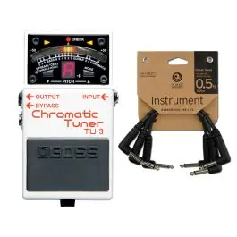 Seasonal Sale Boss TU-3 Chromatic Tuner Pedal + Patch Cables