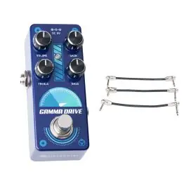 Pigtronix Gamma Drive Germanium Overdrive + Gator Patch Cable 3 Pack Modern