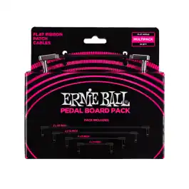 Ernie Ball Flat Ribbon Patch Cables Pedalboard Multi-Pack Direct From Factory