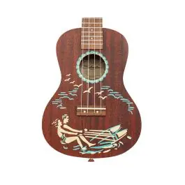 Silvertone Concert Ukulele - Walnut w/Stencil Graphic Editor’s Pick
