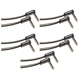 EBS High Perfomance Flat Patch Cable 10cm Black/Gold x 5 Wholesale