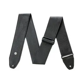 Dunlop BMF15BK 2.5" Tri-Glide Leather Black Strap Shop Now