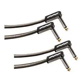 Flash Sale EBS High Perfomance Flat Patch Cable 18cm Black/Gold x 2