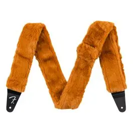 Fender Poodle Plush Guitar Strap - Rust Secure Checkout