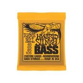 Reduced Price Ernie Ball Hybrid Slinky Bass Guitar Strings - 45-105