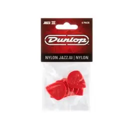 Today Only Dunlop 47P3N 1.36 Nylon Jazz III Red Guitar Picks (6-Pack)