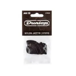 Dunlop 47P3S 1.36 Nylon Jazz III Black Guitar Picks (6-Pack) Budget