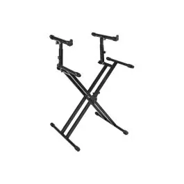 Authentic Quik Lok Pro Series Double-Braced Two-Tier X Keyboard Stand