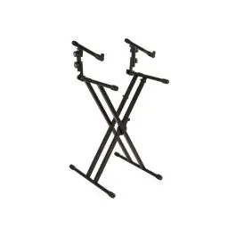 Quik Lok Heavy Duty Double-Braced Two-Tier X Keyboard Stand Flash Sale