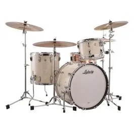 Ludwig Legacy Mahogany Fab 3pc Shell Pack w/22" Kick - Vintage White Modern