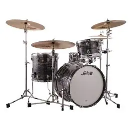 Ludwig Classic Maple Downbeat 3-pc Shell Pack w/20" Kick - Vintage Black Oyster Fresh Stock