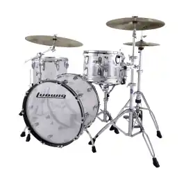 New Arrival Ludwig Vistalite Fab 3pc Shell Pack w/ 22" Kick - Clear - Used