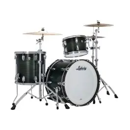 Free Shipping Ludwig Classic Oak Fab 3-pc Shell Pack w/22" Kick - Green Burst - Used