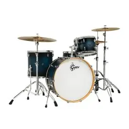 Gretsch Renown 2 4-pc Drum Set (24/13/16/14 Snare) - Satin Antique Blue Burst Handmade
