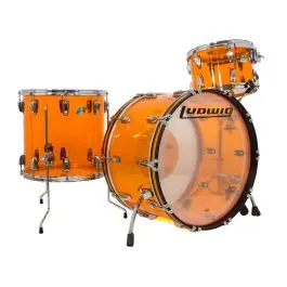 Ludwig Vistalite Pro Beat 3pc Shell Pack w/ 24" Kick - Amber - Used Best Seller