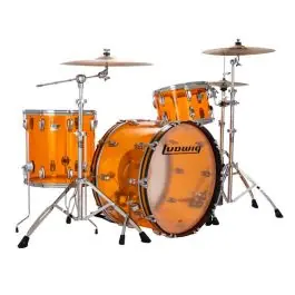 Ludwig Vistalite Fab 3pc Shell Pack w/ 22" Kick - Amber - Open Box Original