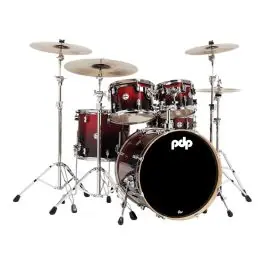 PDP Concept Series 5-Piece Maple Shell Pack - Red to Black Fade Lacquer No Minimum Order