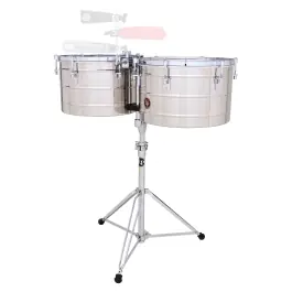 Latin Percussion 15" and 16" Tito Puente Thunder Timbales - Stainless Steel Seasonal Sale