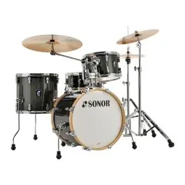 Sonor AQX Jazz 4-pc Shell Pack w/ 18" Kick - Black Midnight Sparkle Exclusive