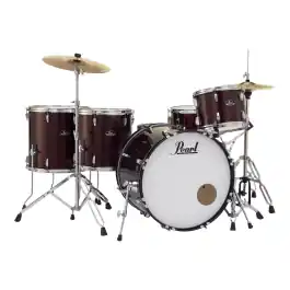 Best Choice Pearl Roadshow 5-Pc Complete Drum Set w/22" Kick & Cymbals - Red Wine