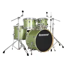 Handmade Ludwig Evolution 5-Piece Shell Pack w/20" Kick - Mint Sparkle