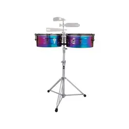 Open Box Latin Percussion Tony Succar Sig. Timbales - Rainbow Chrome/Black Nickel Order Now