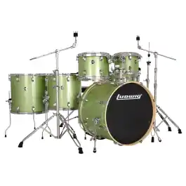 Ludwig Evolution 6-Piece Shell Pack w/22" Kick - Mint Sparkle - Used One Day Deal
