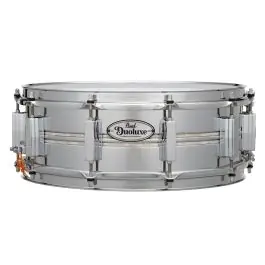 Discount Pearl Duoluxe Inlaid Chrome/brass 14"x5" Snare - Nicotine White Marine Pearl