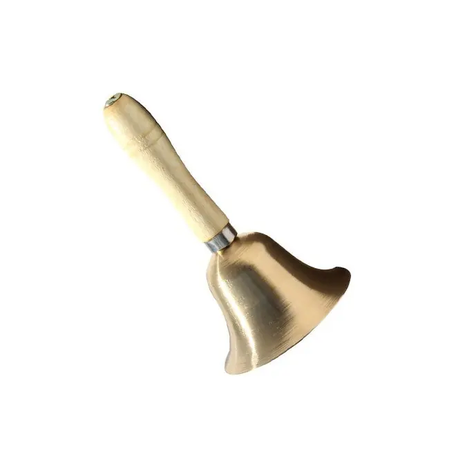 QEP Music Brass Hand Bell With Wooden Handle Small Buy Online