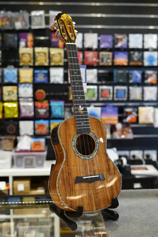 Seasonal Sale Snail Tenor N1 "Little Bee" Custom Solid Acacia Ukulele with Pickup