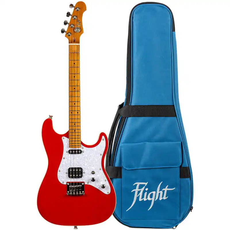 Price Cut Flight Mini Electric Baritone Red Ukulele