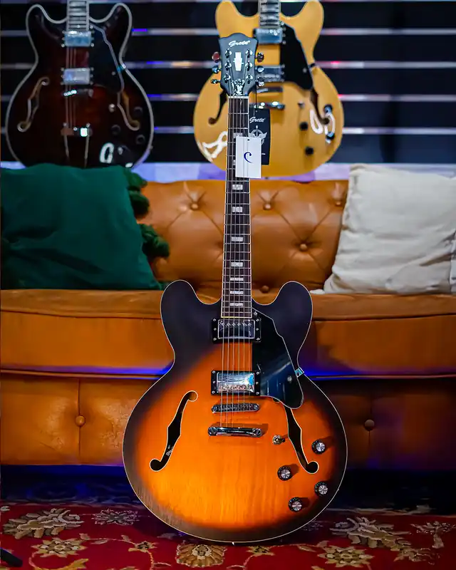 Grote "335-08" Series Hollow Body Electric Guitar in Vintage Sunburst Wholesale