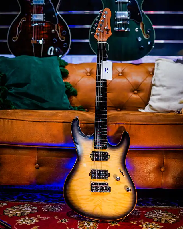 Volgoa "IBZ" Quilted Maple Electric Guitar in Natural Burst Final Sale