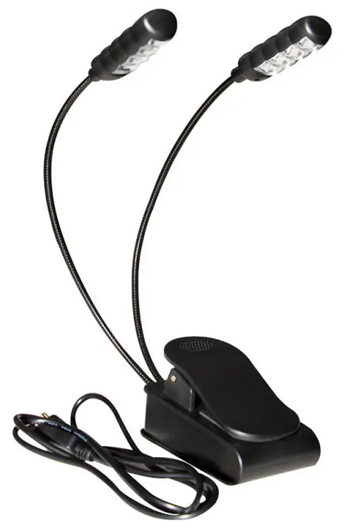 On Stage Clip-On USB Rechargeable Dual Sheet Music Light Crafted