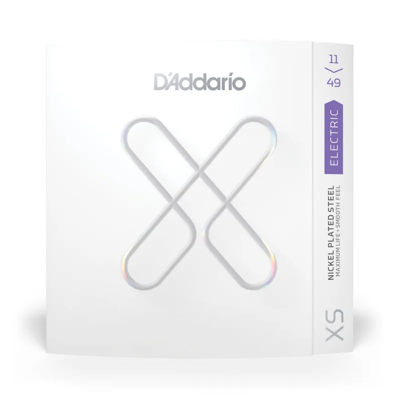 D'Addario XS Coated Nickel Wound 11-49 Electric Guitar Strings, Medium Hot Picks