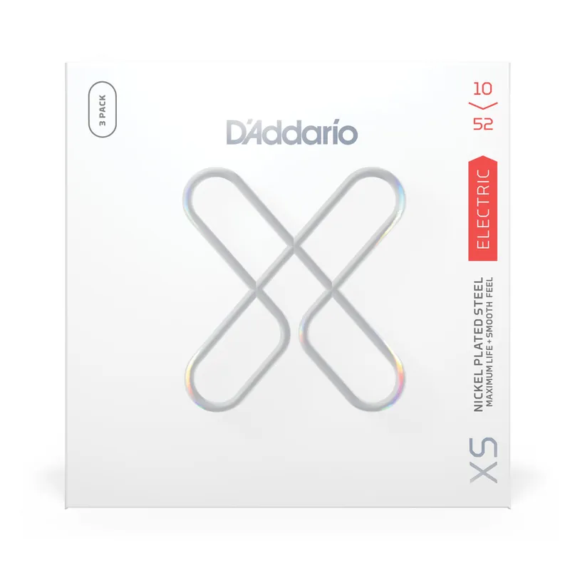 Hassle-Free Returns D'Addario XS Coated Nickel Wound 10-52 Electric Guitar Strings, 3-Pack