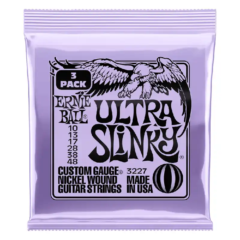 Ernie Ball 2227 Ultra Slinky 10-48 Electric Guitar Strings, 3-Pack Popular