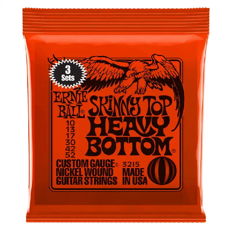 Time-Limited Ernie Ball 2215 Skinny Top Heavy Bottom Slinky 10-52 Electric Guitar Strings, 3-Pack