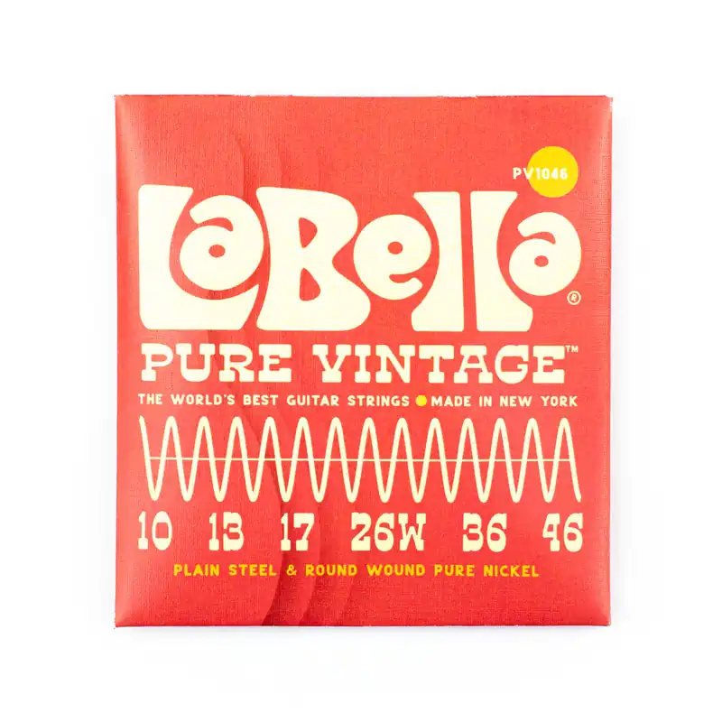 Popular La Bella Pure Vintage Pure Nickel 10-46 Electric Guitar Strings
