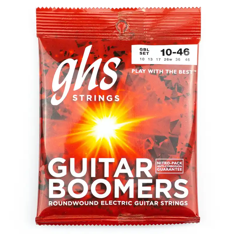 GHS Boomers Dynamite Nickel Alloy 10-46 Electric Guitar Strings, Light Crafted