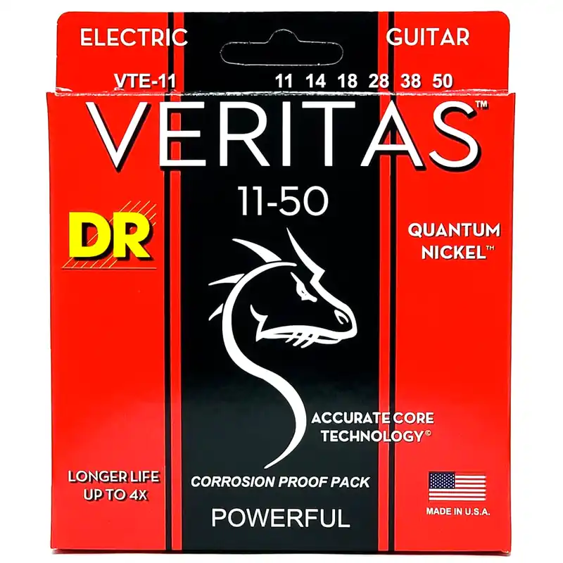 DR Strings VERITAS Quantum Nickel 11-50 Electric Guitar Strings Latest