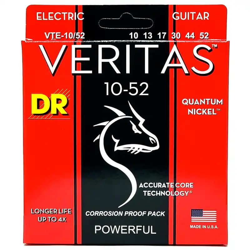 DR Strings VERITAS Quantum Nickel 10-52 Electric Guitar Strings Exclusive