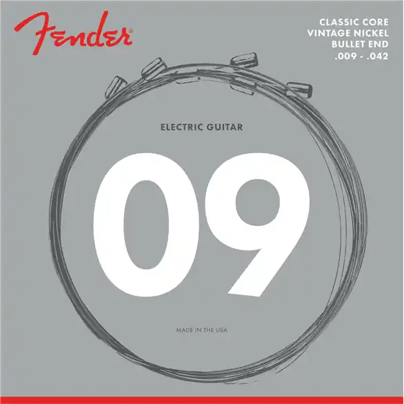 Fender 3155L Classic Round Core Bullets 9-42 Pure Nickel Electric Guitar Strings Holiday Sale