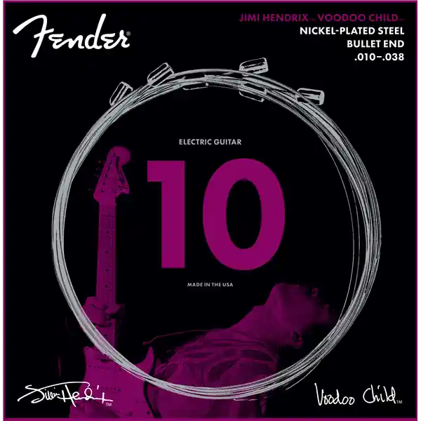 Fender 10-38 Hendrix Voodoo Child Nickel Plated Bullet End Strings Factory Price
