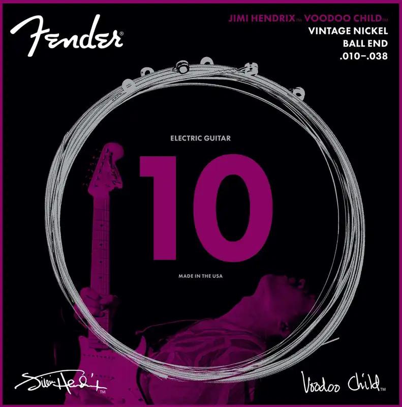 Best Seller Fender 10-38 Hendrix Voodoo Child Pure Nickel Ball End Strings