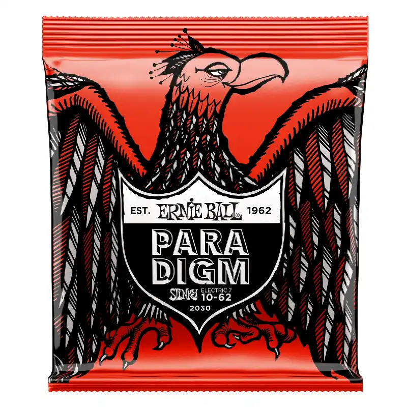 Ernie Ball Paradigm Skinny Top Heavy Bottom Slinky 7-String 10-62 Electric Guitar Strings Trending